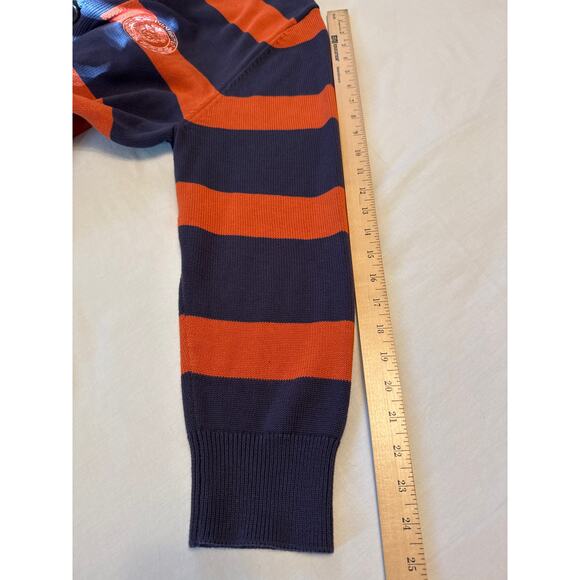Prohibited Unisex Cardigan Orange/Vintage Purple Stripe Three Button Size L - Picture 11 of 14